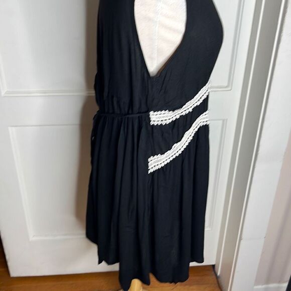 ❤️Kori America Crochet Lace Detail Handkerchief Hem Summer Mini Dress Size Lg - Picture 6 of 10